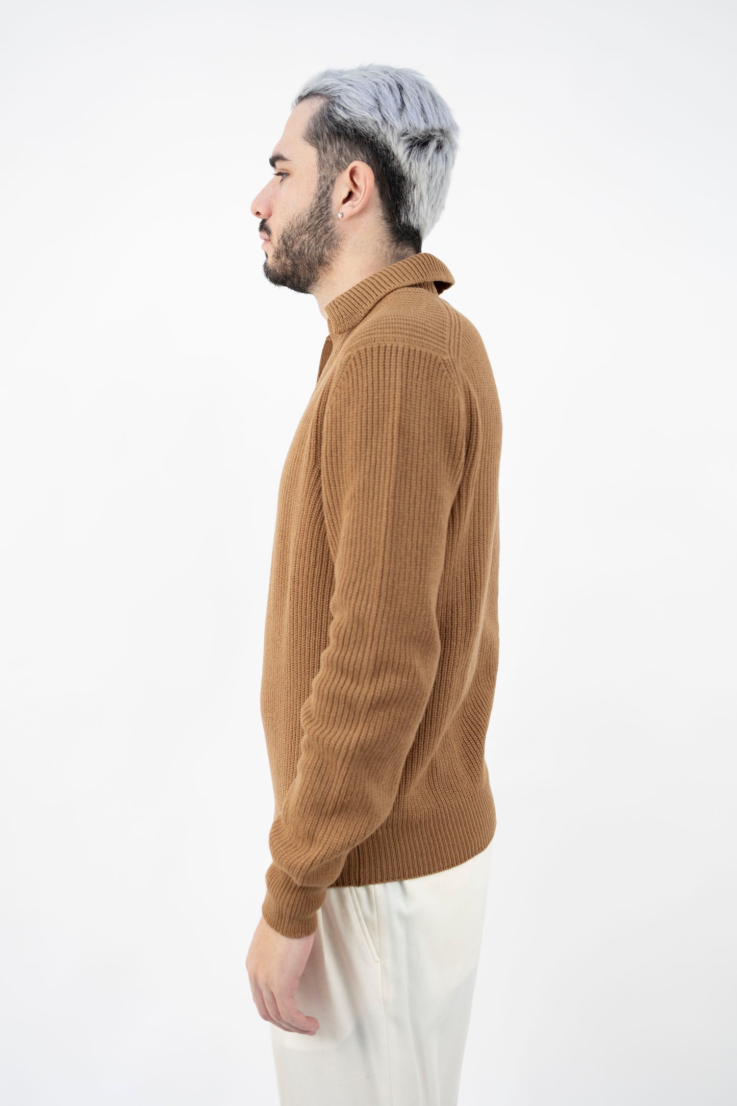 POLO SKIPPER IN LANA CAMMELLO 23163/25067 149 GRAN SASSO