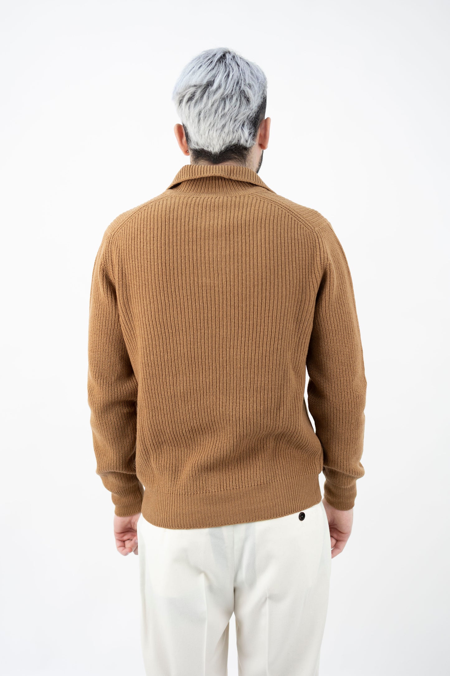 POLO SKIPPER IN LANA CAMMELLO 23163/25067 149 GRAN SASSO