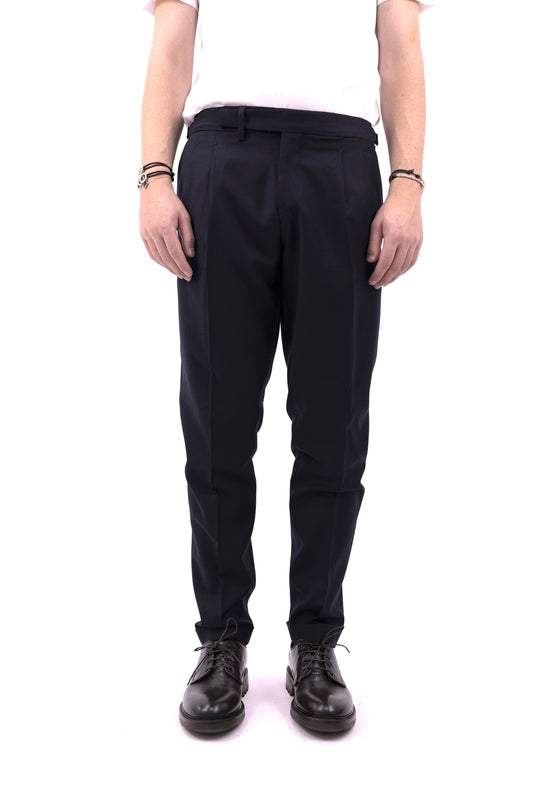 PANTALONE IN LANA NAVY QUARTIERISQD 400120 011 Quattro decimi BY Briglia