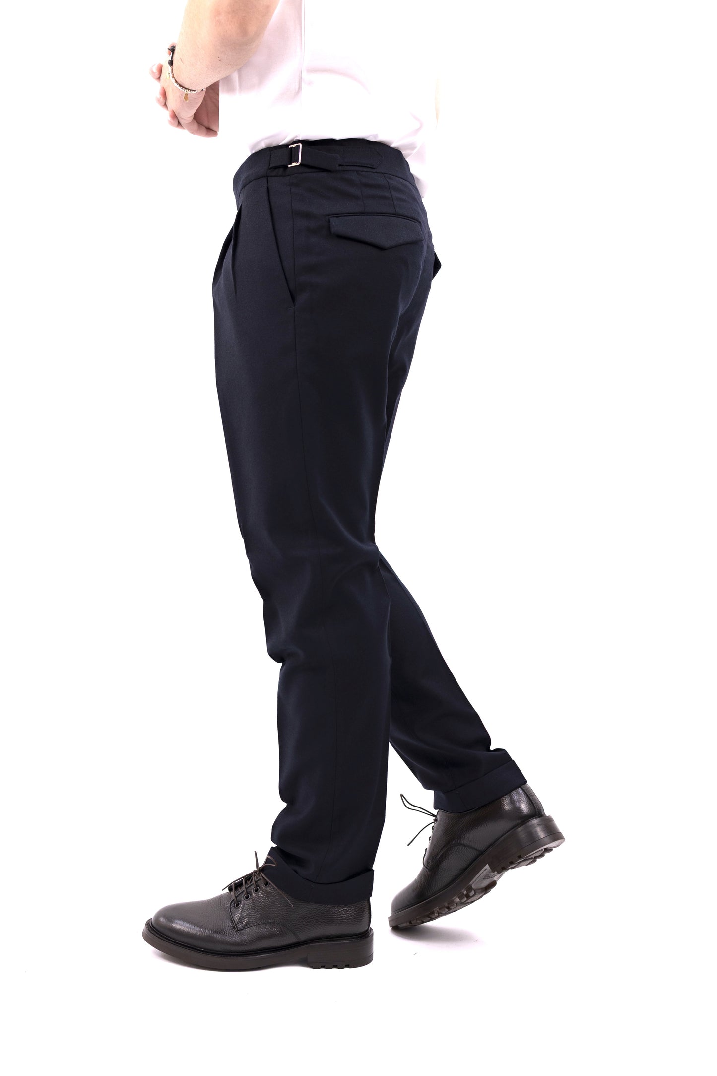 PANTALONE IN LANA NAVY QUARTIERISQD 400120 011 Quattro decimi BY Briglia