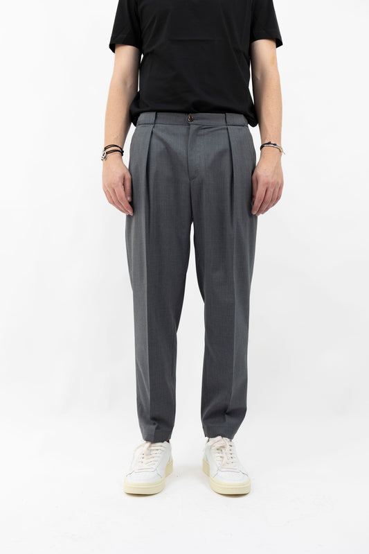 PANTALONE FRESCO LANA GRIGIO PORTOBELLOSQD 400100 070 Quattro decimi BY Briglia