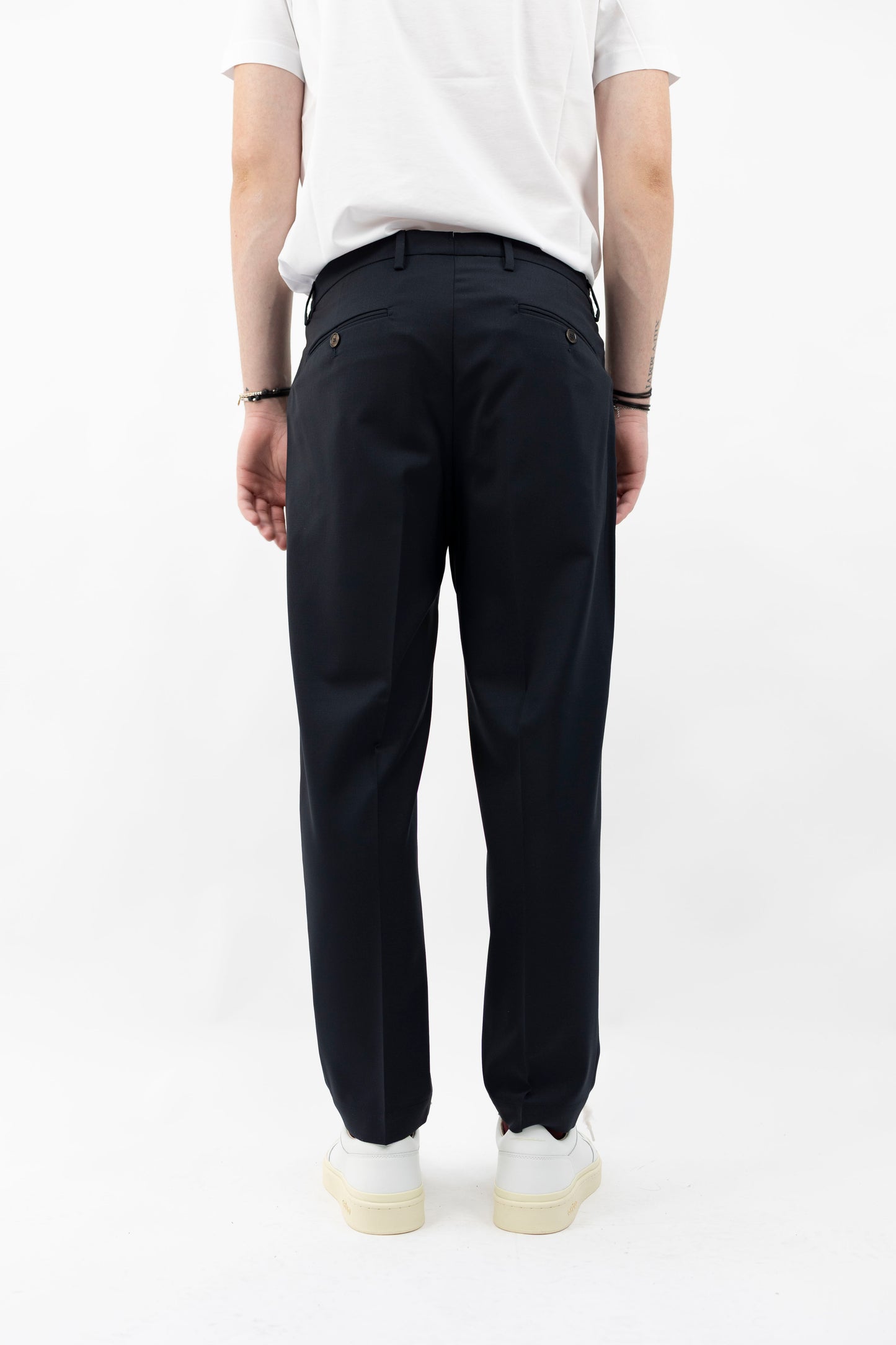 PANTALONE IN FRESCO LANA NAVY PORTOBELLOSQD 400100 011  Quattro decimi BY Briglia