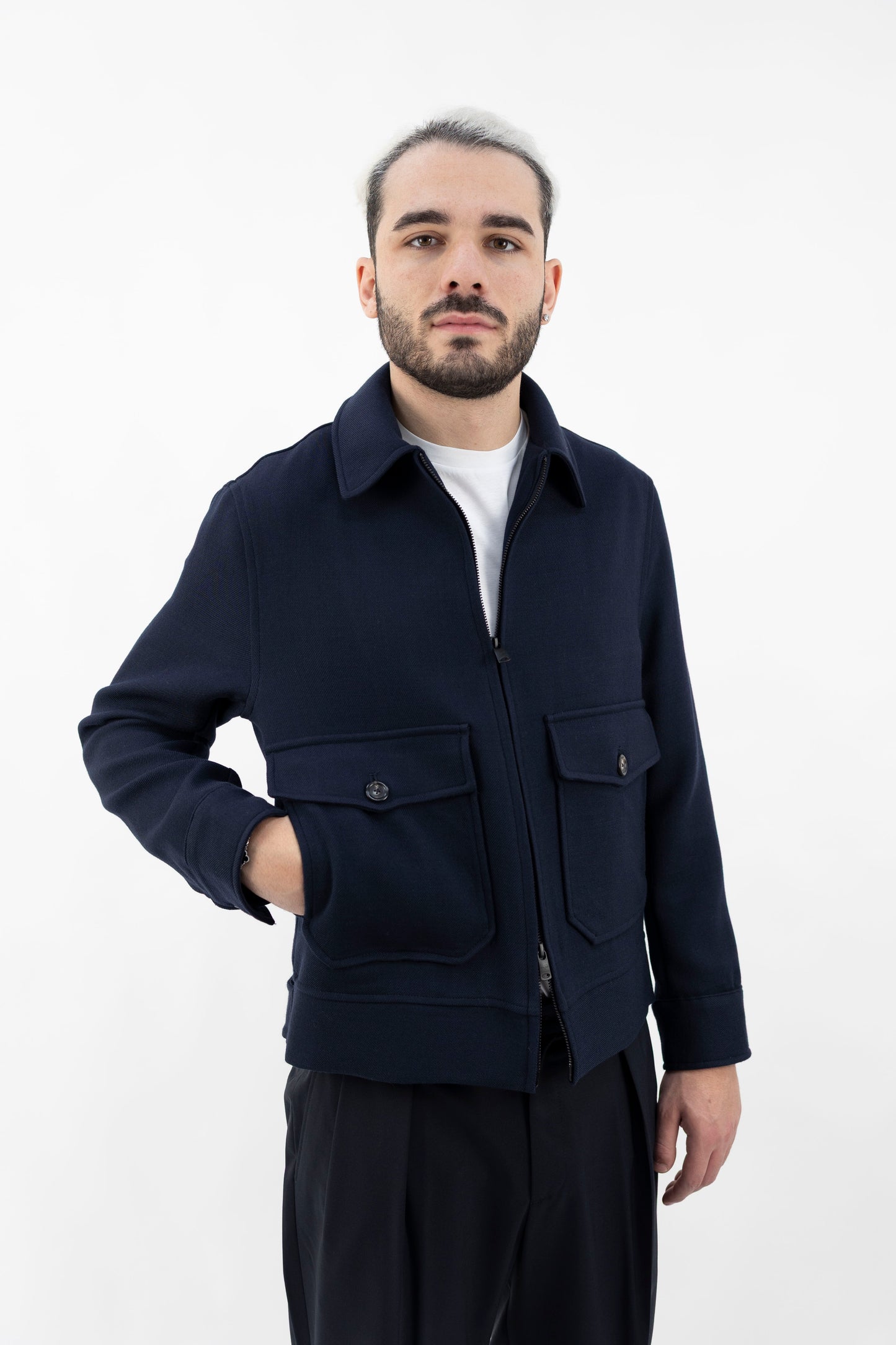 GIUBBINO IN LANA BLU NAVY  CN5092 103 CIRCOLO 1901