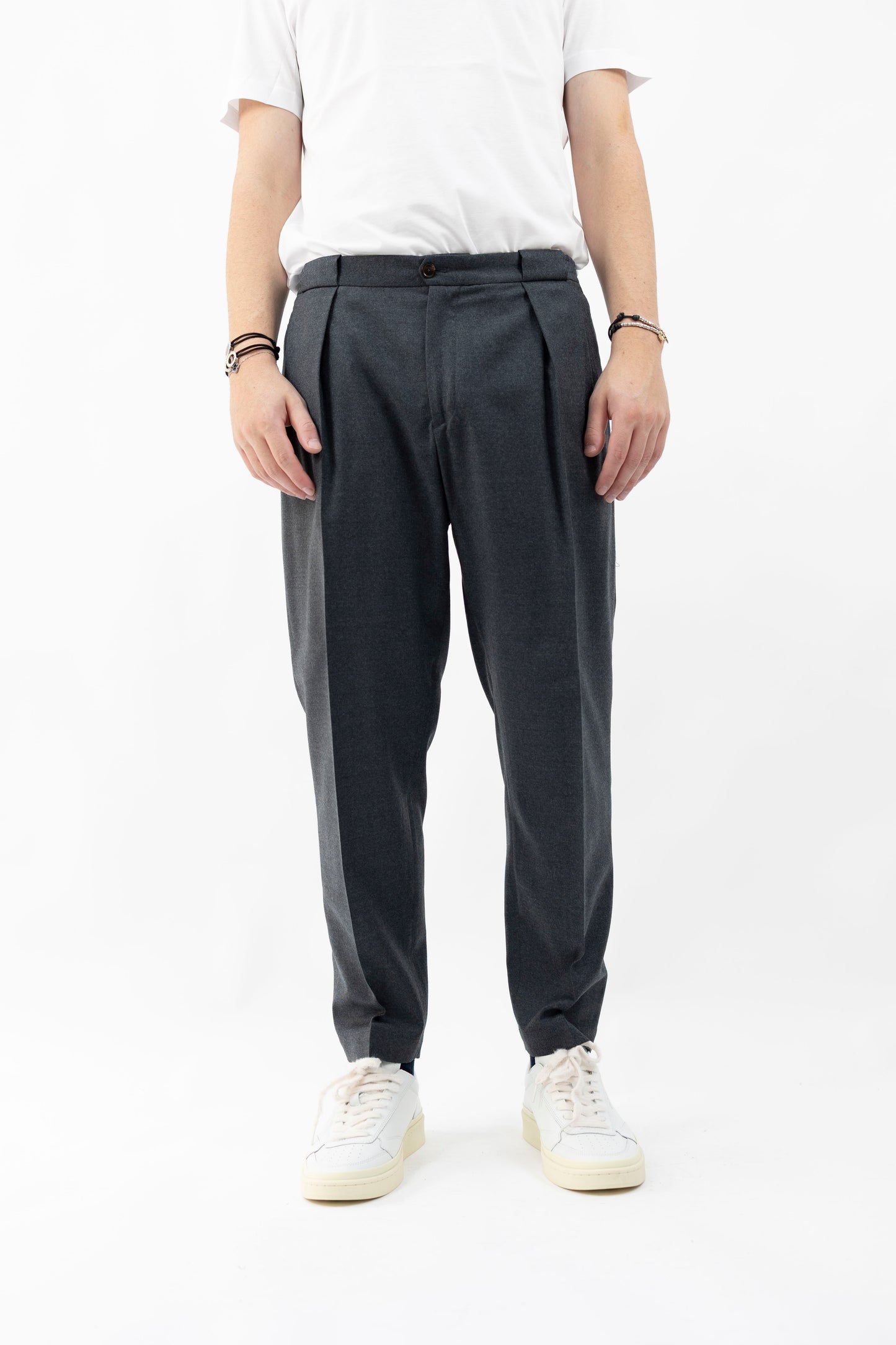 PANTALONE IN LANA GRIGIO PORTOBELLOSQD 400120 080 Quattro decimi BY Briglia