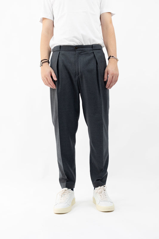 PANTALONE IN LANA GRIGIO PORTOBELLOSQD 400120 080 Quattro decimi BY Briglia