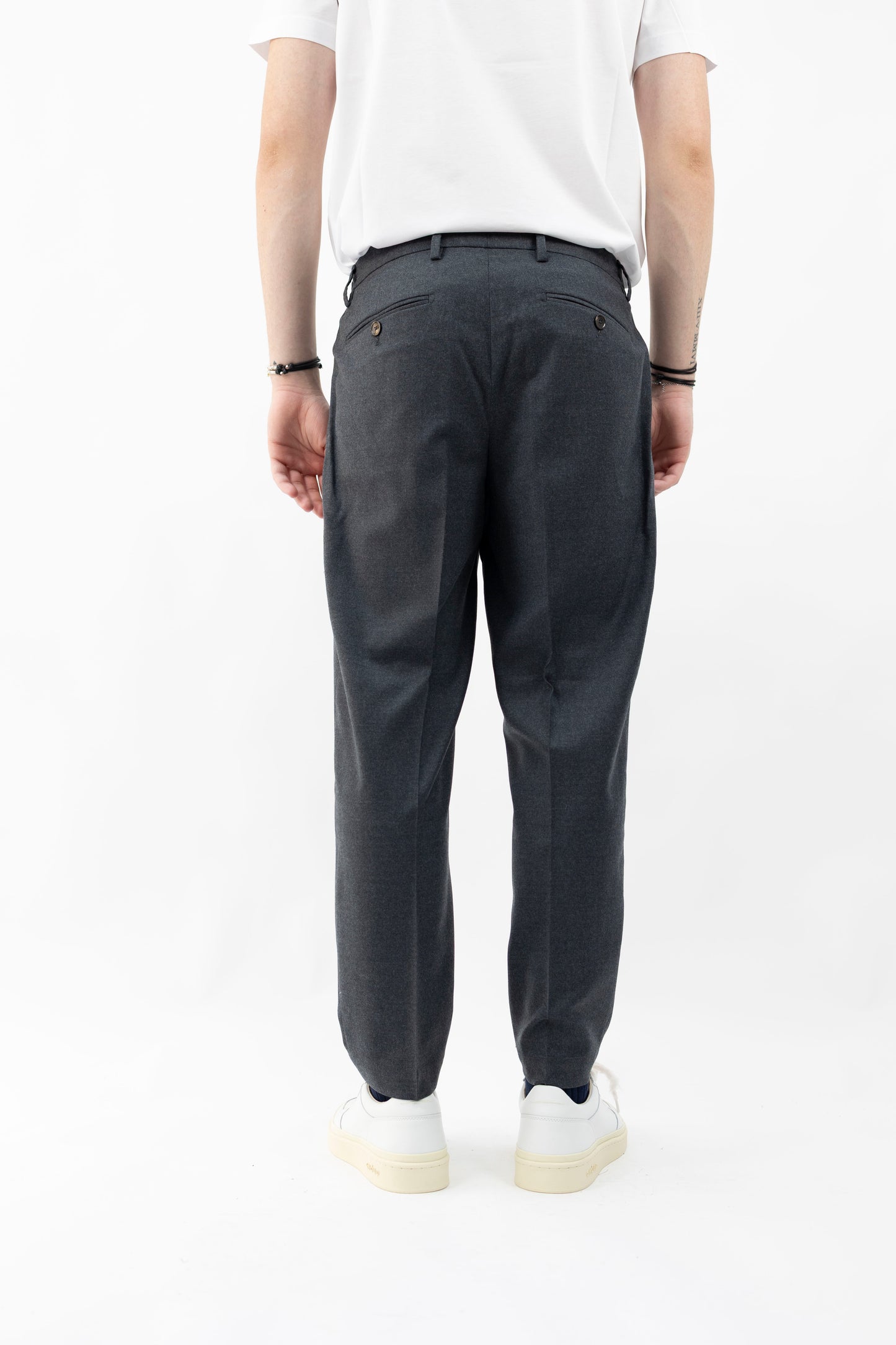 PANTALONE IN LANA GRIGIO PORTOBELLOSQD 400120 080 Quattro decimi BY Briglia