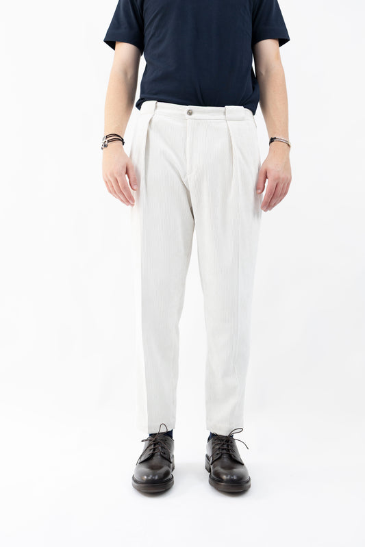 PANTALONE VELLUTO A COSTINE PORTOBELLOSQD 400158 120 Quattro decimi BY Briglia