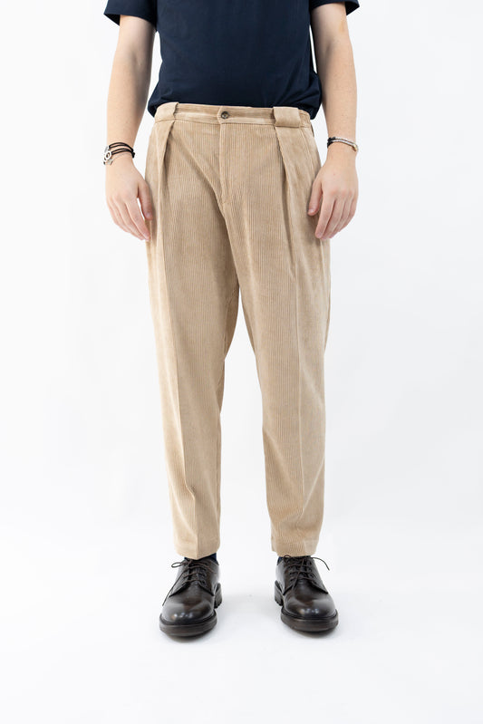 PANTALONE VELLUTO A COSTINE PORTOBELLOSQD 400158 043 Quattro decimi BY Briglia