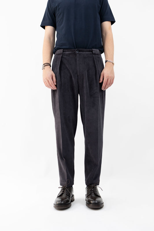 PANTALONE IN VELLUTO A COSTINE PORTOBELLOSQD 400158 011 Quattro decimi BY Briglia