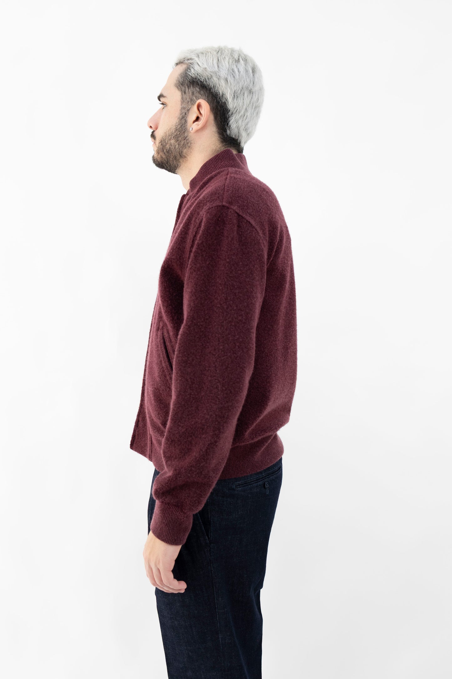 BOMBER IN LANA BORGOGNA CN5135 1184FB CIRCOLO 1901