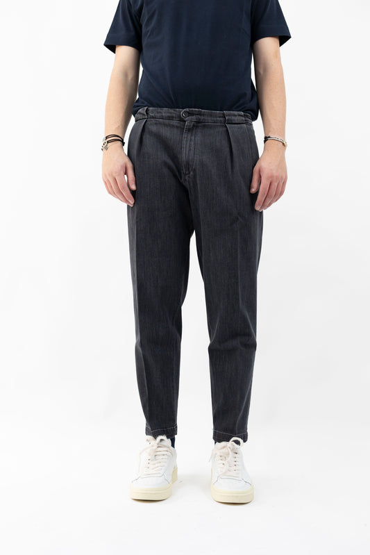 JEANS DENIM NERO PORTOBELLODQD 400169 61 010 Quattro decimi BY Briglia