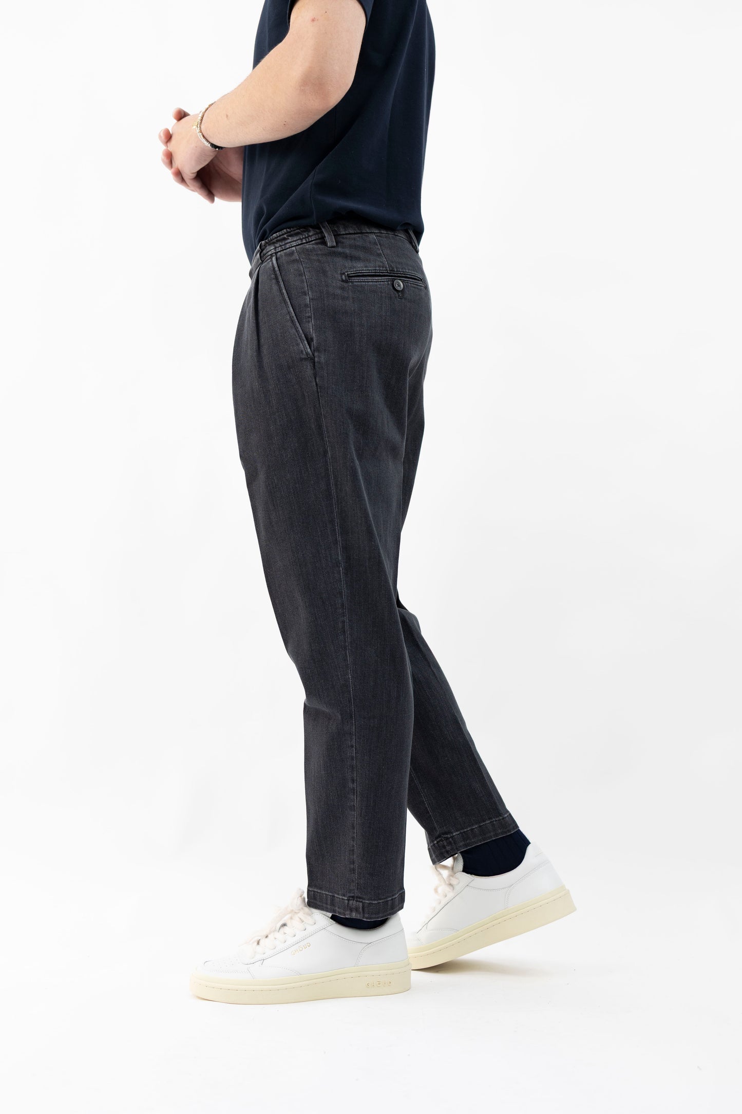 JEANS DENIM NERO PORTOBELLODQD 400169 61 010 Quattro decimi BY Briglia