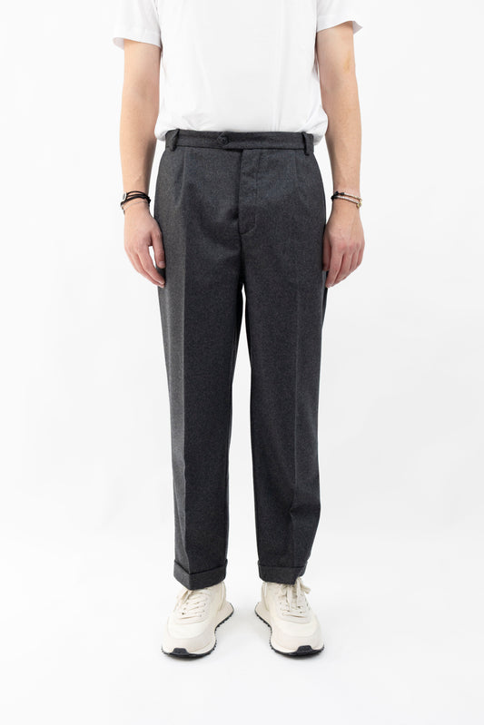 PANTALONE IN LANA OITA/2150 GRIGIO BONHEUR