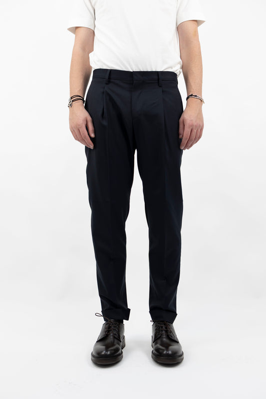 PANTALONE NAVY FRESCO LANA TIBERIOSQD 400100 011 Quattro decimi BY Briglia