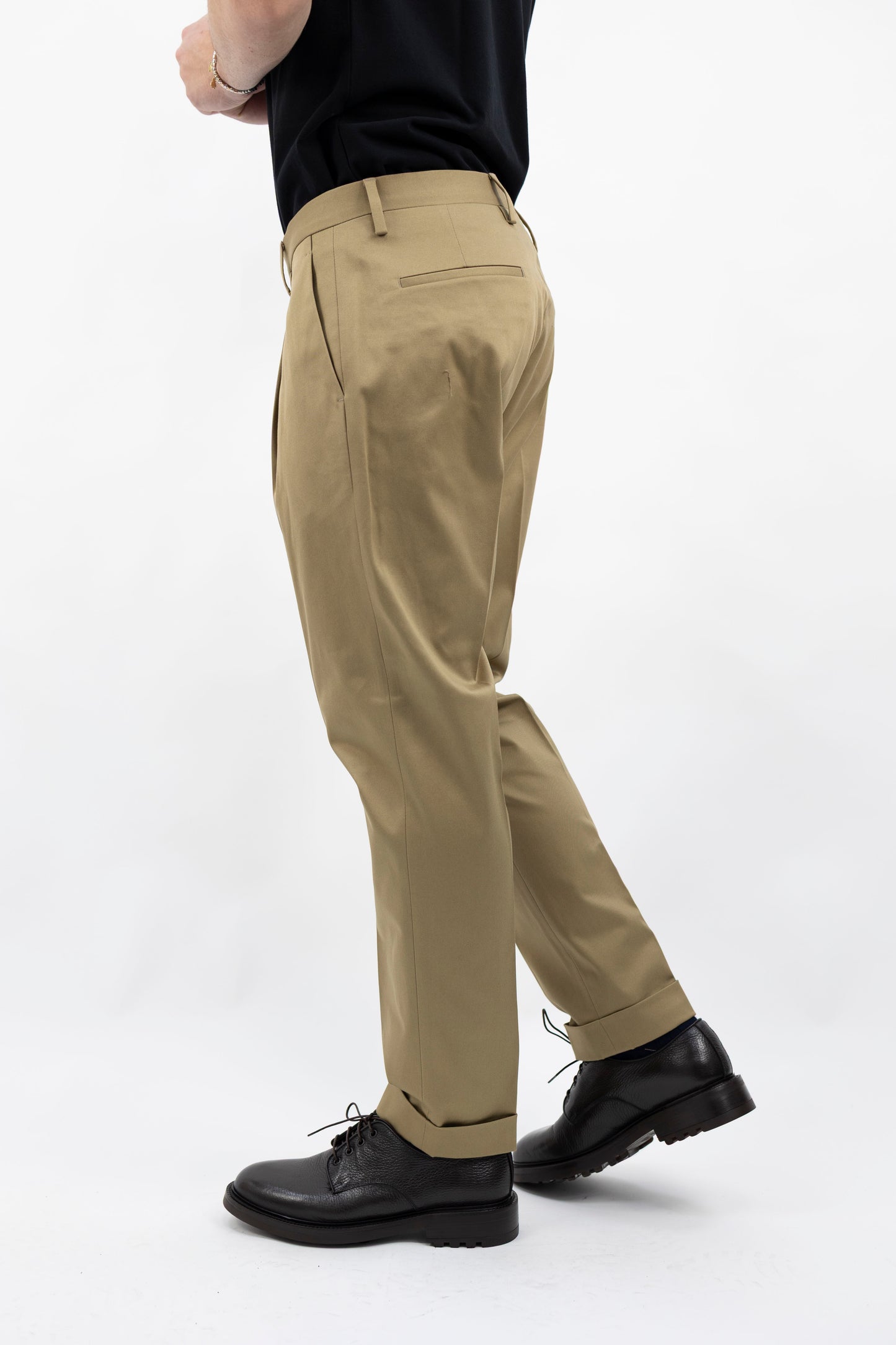 PANTALONE COTONE KAKI TIBERIOSQD 400083 043 Quattro decimi BY Briglia