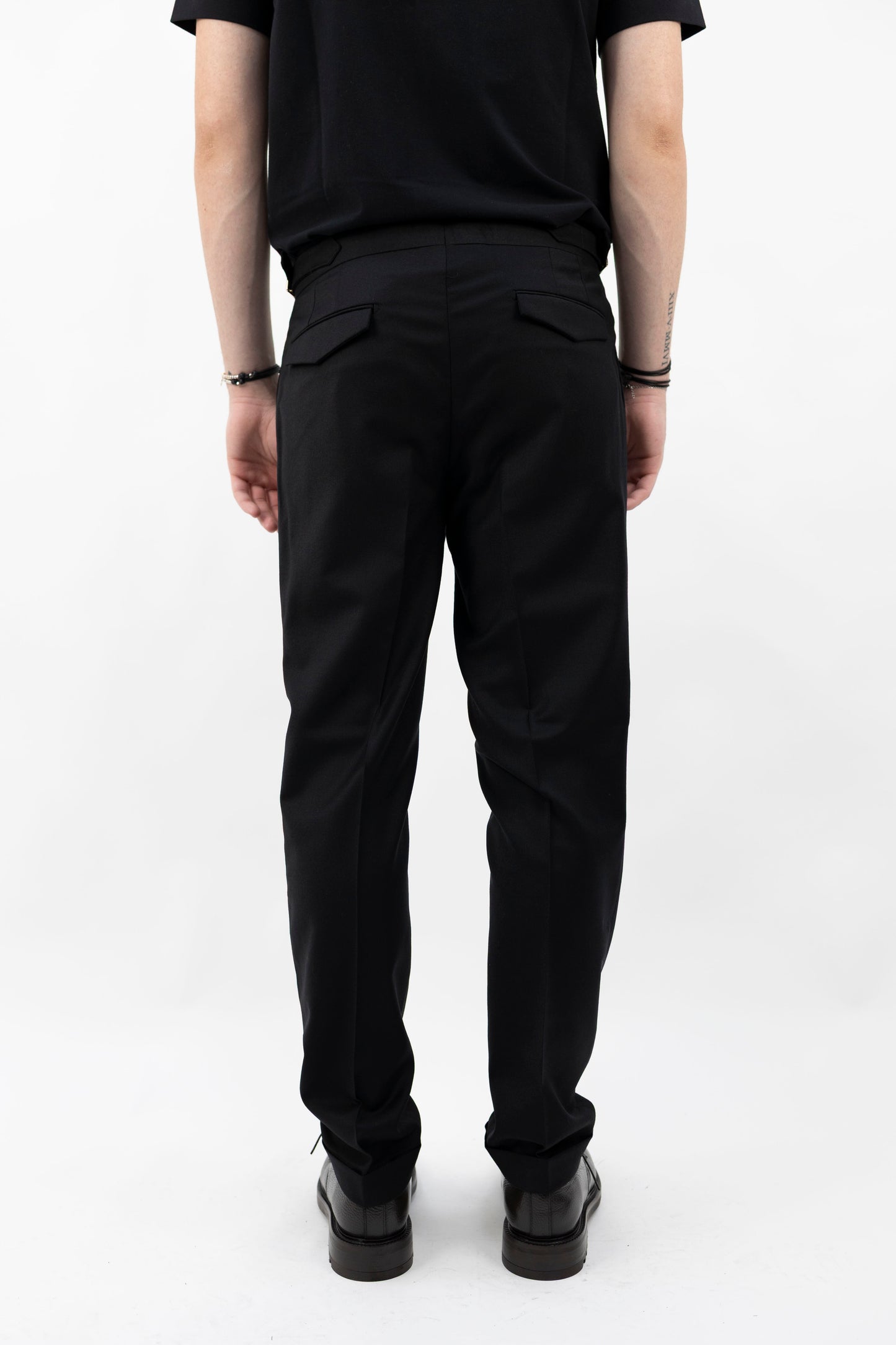 PANTALONE LANA NERO QUARTIERISQD 400120 010 Quattro decimi BY Briglia
