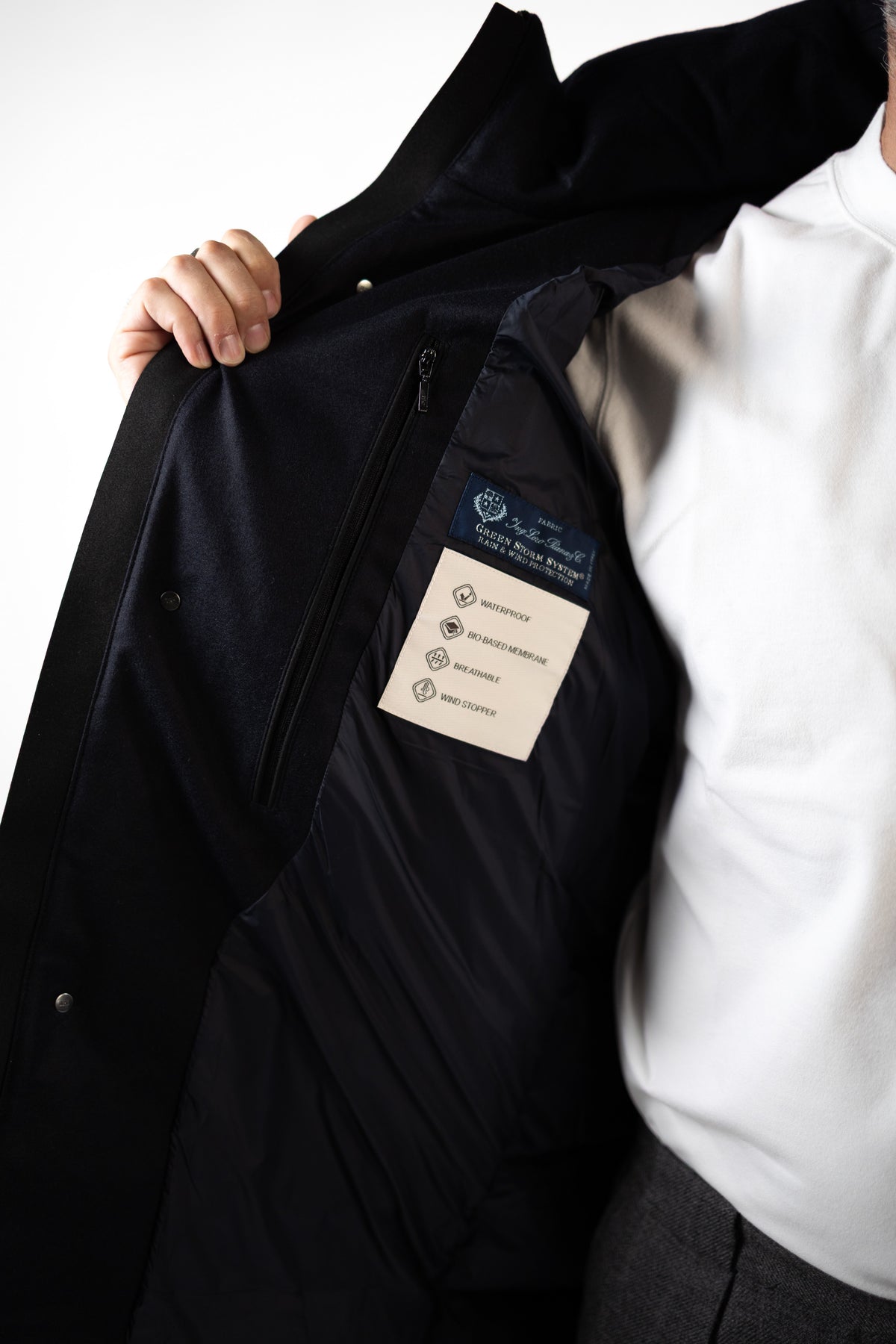 MAGNUS LEVICO PARKA IN TESSUTO PREGIATO LANA & CASHMERE LORO PIANA®