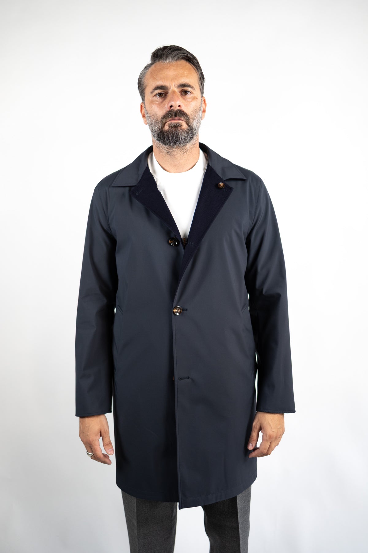PEAK-SOPRABITO TESSUTO LORO PIANA REVERSIBILE BLU