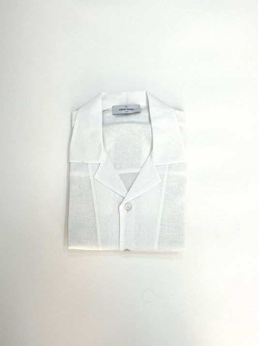 CAMICIA BIANCA IN LINO 61148/50001 001 GRAN SASSO