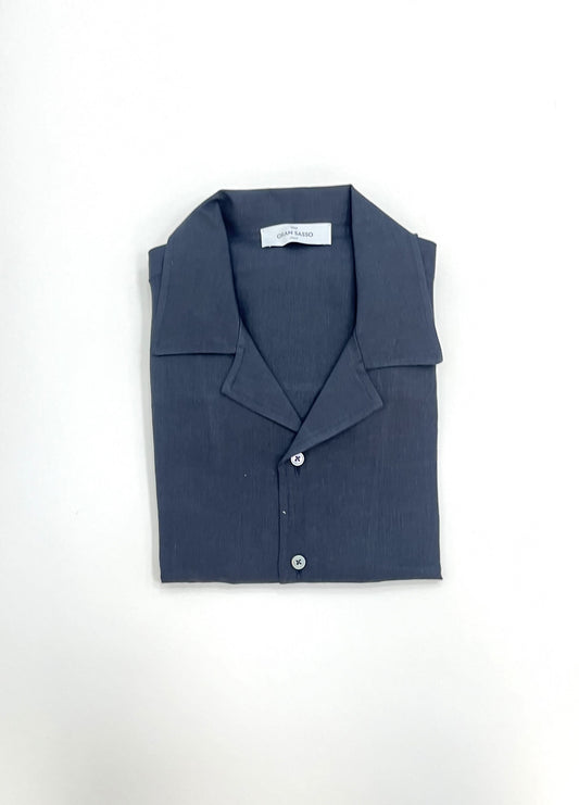 CAMICIA BLU IN LINO 61148/50001 598 GRAN SASSO