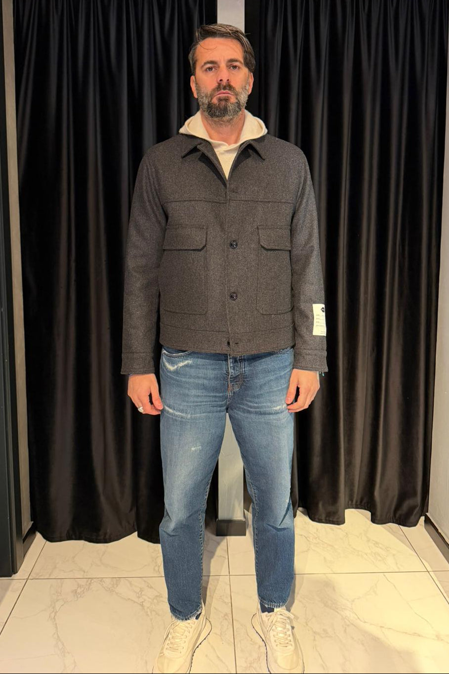 GIUBBINO IN LANA GRIGIO YUMA/2K142 New York Resident