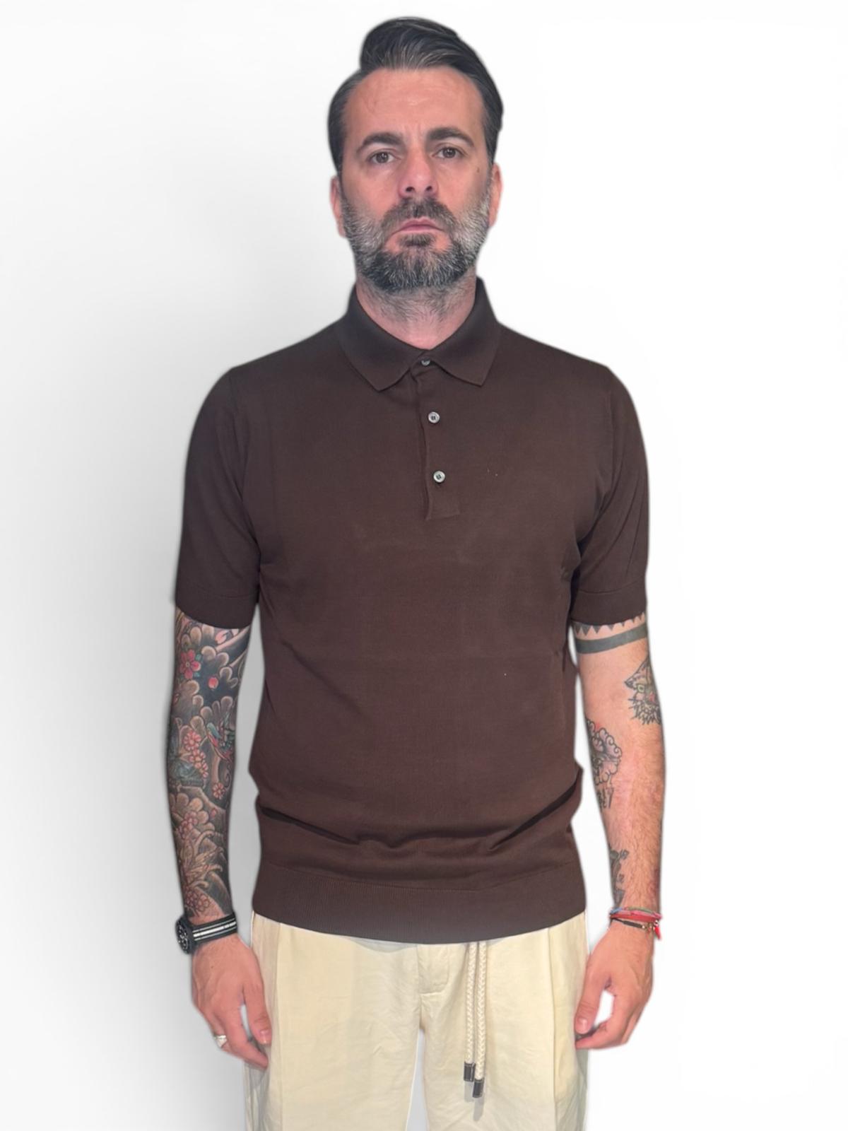 Polo finezza 12 colore cacao  Filippo De Lurentiis