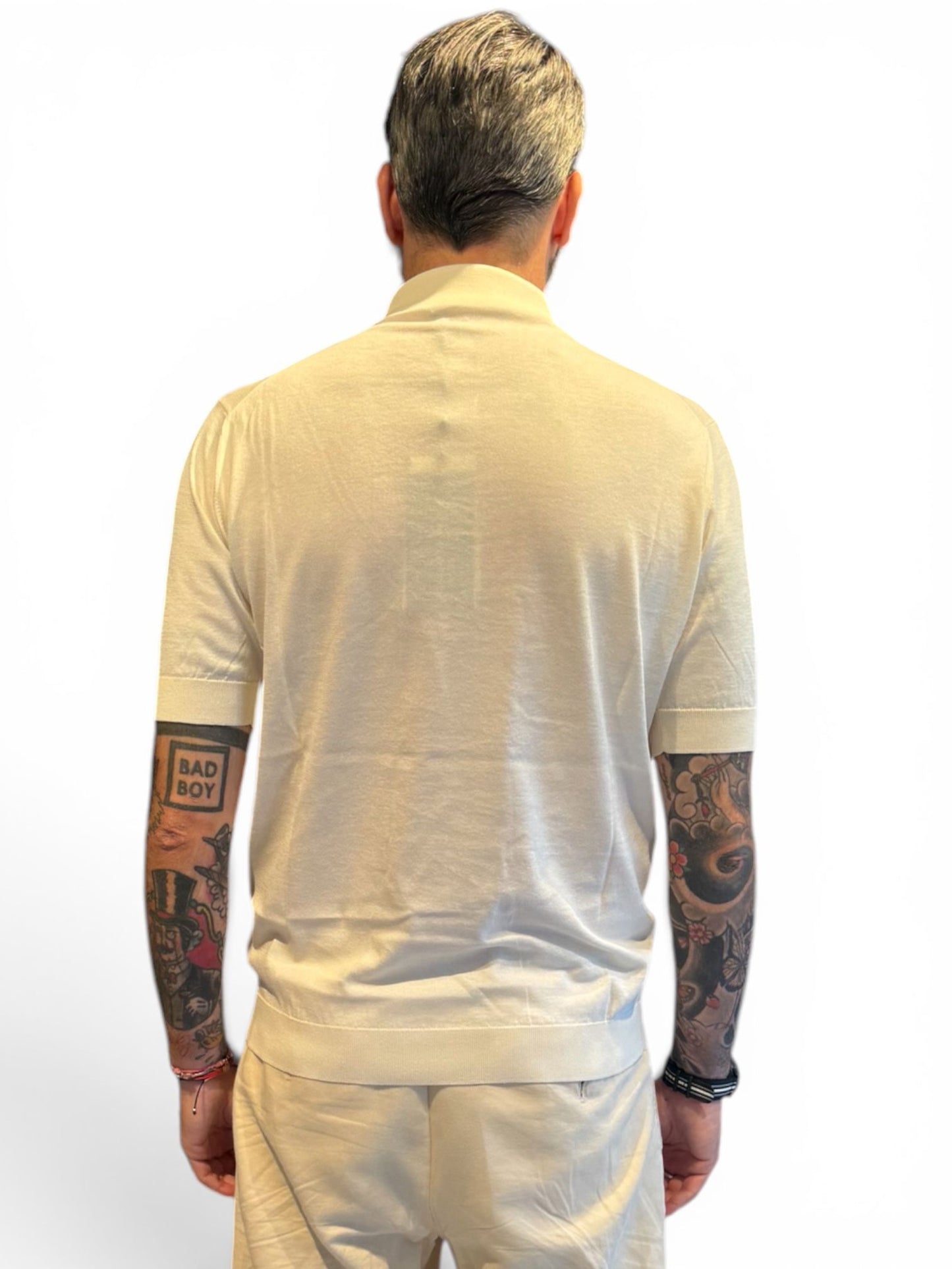 Polo finezza 18 color Latte  Filippo De Lurentiis