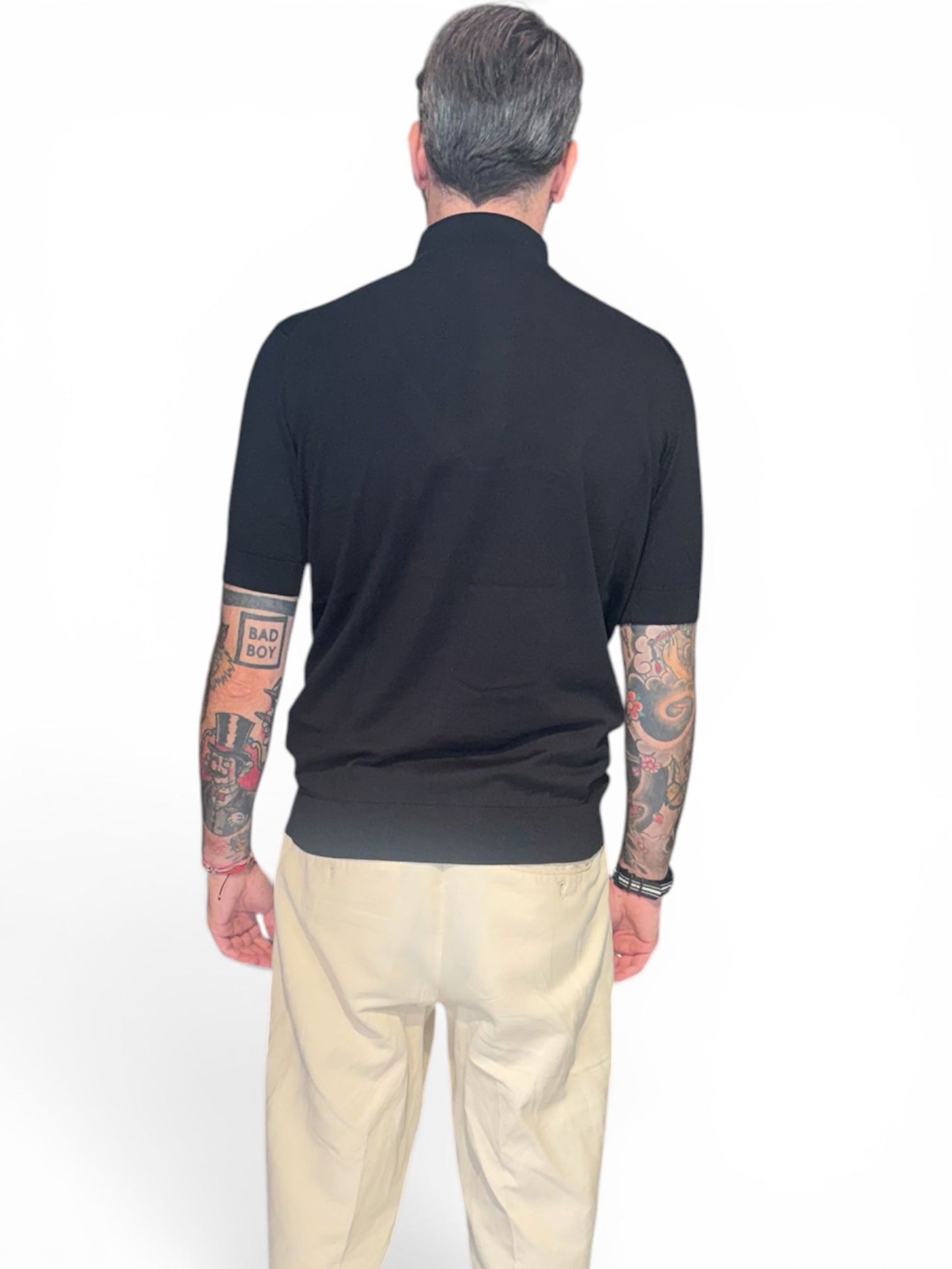 Polo Finezza 12  colore nero Filippo De Lurentiis