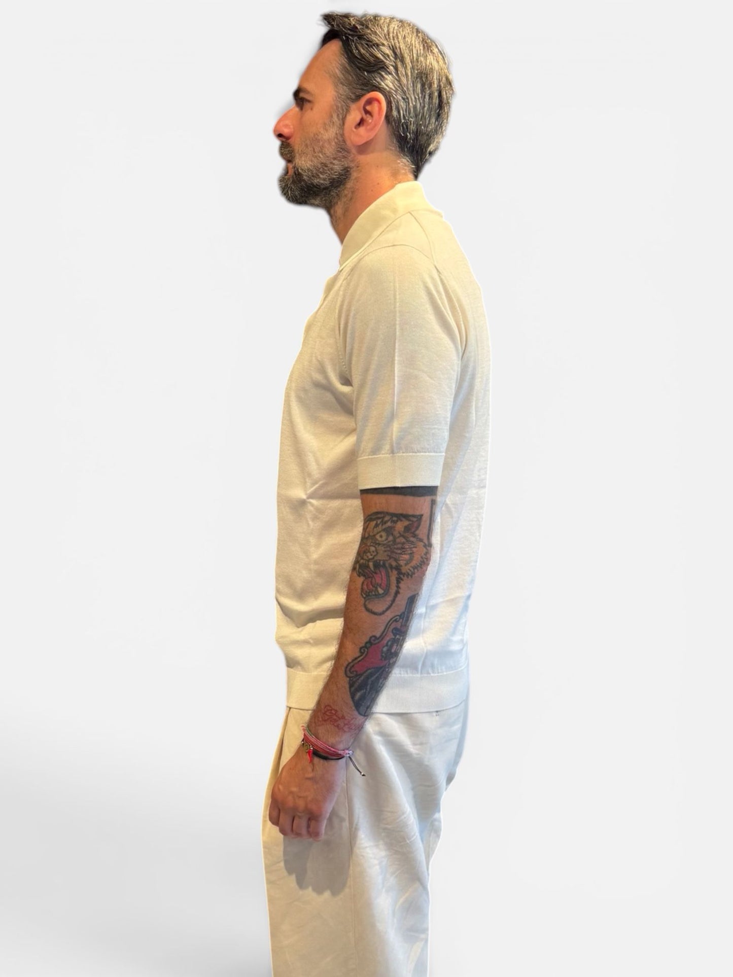 Polo finezza 18 color Latte  Filippo De Lurentiis