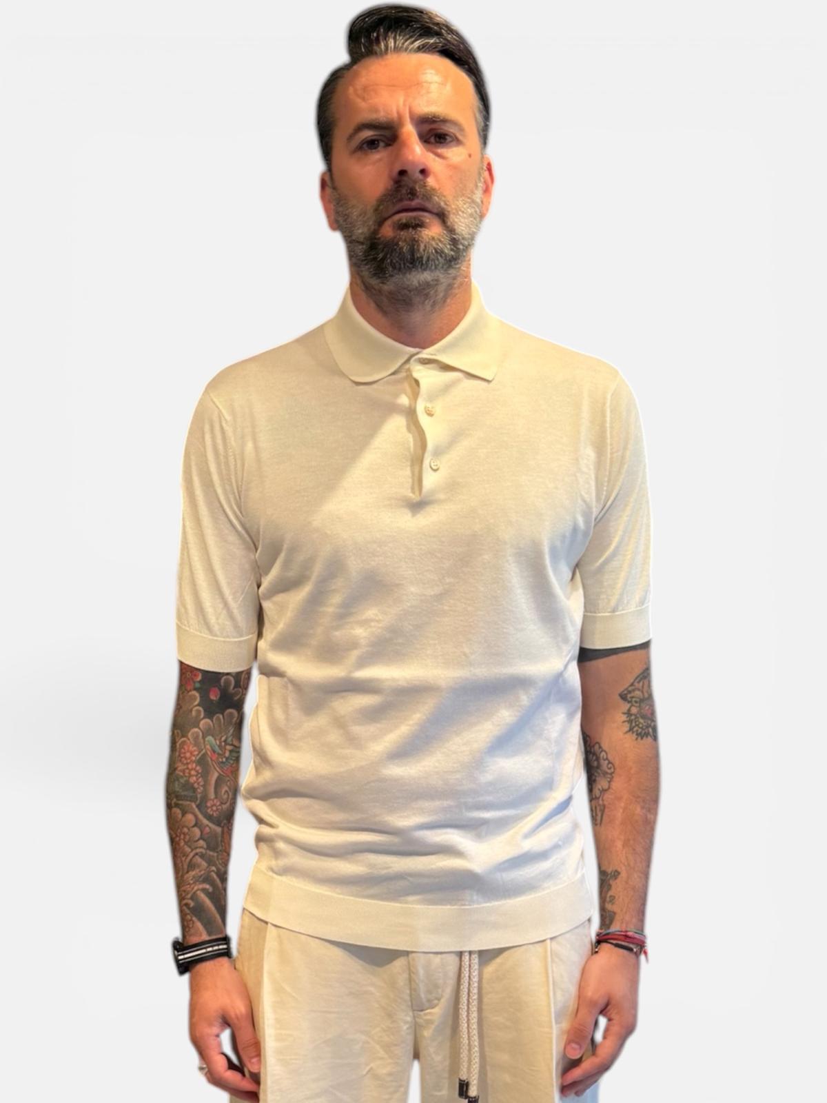 Polo finezza 18 color Latte  Filippo De Lurentiis